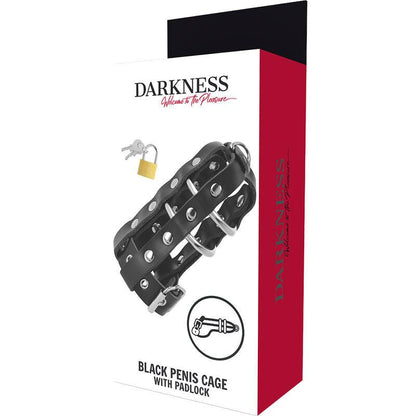 DARKNESS - JAULA CASTIDAD CUERO CON CANDADO - Sensuana.es