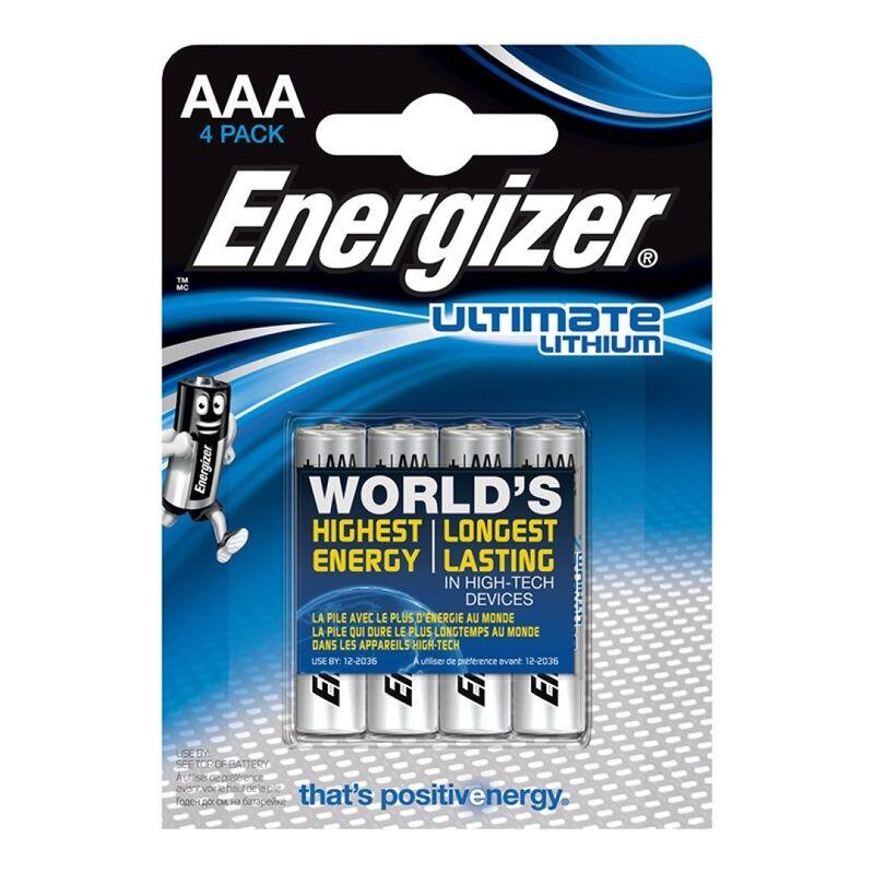 ENERGIZER - BATERIA DE LÍTIO AAA FINAL L92 LR03 1,5 V BLISTER * 4