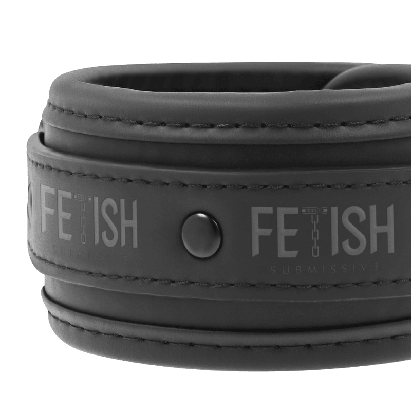 FETISH SUBMISSIVE - COLLAR Y ESPOSAS CUERO VEGANO CON FORRO DE NOPRENO - Sensuana.es