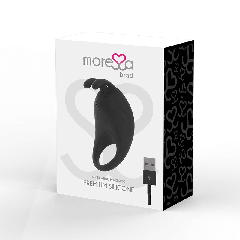 MORESSA - BRAD PREMIUM SILICONE RECARGABLE NEGRO - Sensuana.es