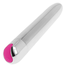 OHMAMA - RECHARGEABLE SILVER VIBRATOR 10 MODES 18.5 CM