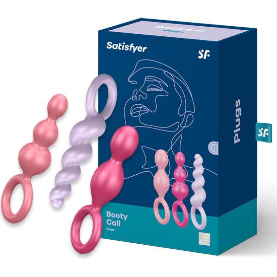 SATISFYER - ANAL PLUGS SET 3 PCS TRICOLOR - Sensuana.es