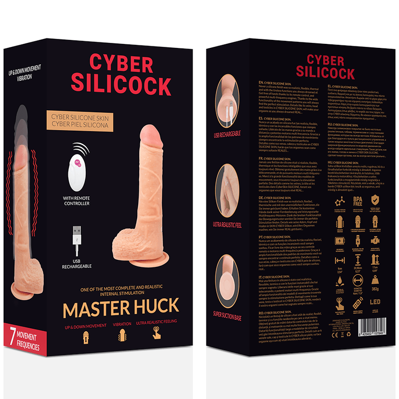 CYBER SILICOCK - REALISTICO CONTROL REMOTO MASTER HUCK 20.9 CM -O- 4 CM - Sensuana.es