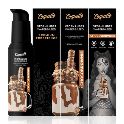 COQUETTE CHIC DESIRE - PREMIUM EXPERIENCE LUBRICANTE VEGANO CHOCOBROWNIE 100ML - Sensuana.es