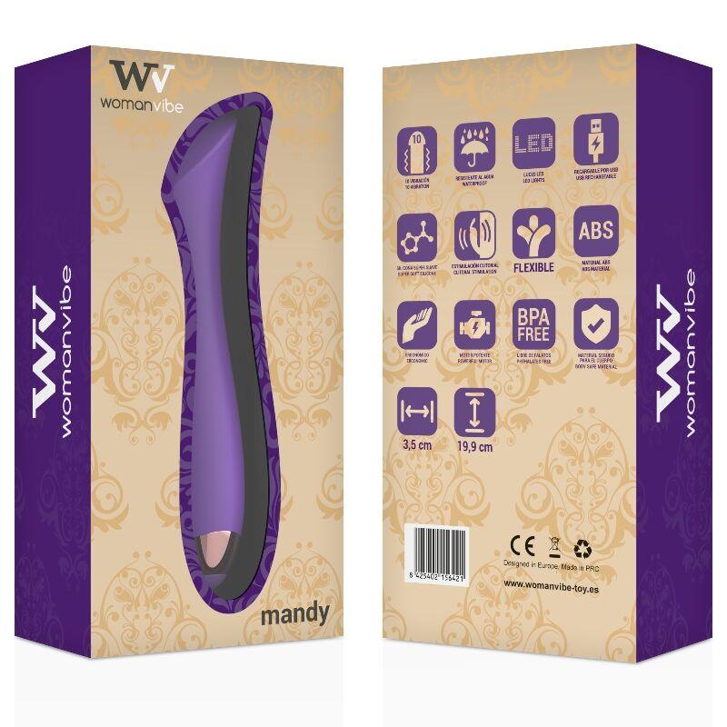 WOMANVIBE - MANDY VIBRADOR RECARGABLE SILICONA PUNTO 