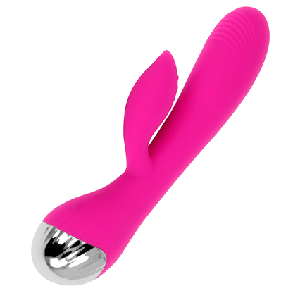 OHMAMA - VIBRADOR RECARGABLE CON RABBIT 10 MODOS DE VIBRACIÓN 19 CM - Sensuana.es