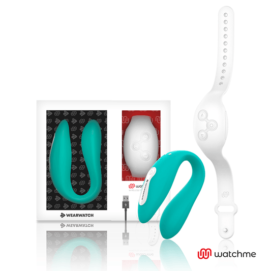 WEARWATCH - VIBRADOR DUAL TECHNOLOGY WATCHME AGUA MARINA / NÍVEO - Sensuana.es