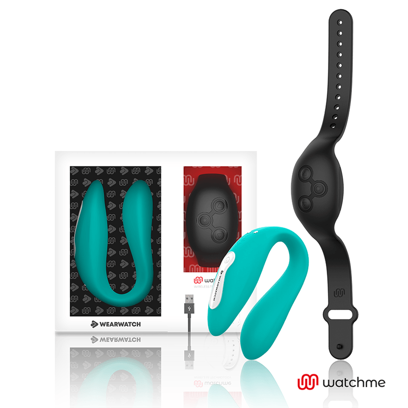 WEARWATCH - DUAL TECHNOLOGY VIBRATOR WATCHME AQUAMARINE / AZABACHE